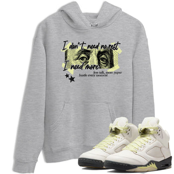 Sneaker match tees – Sneaker Tees To Match Air Jordan 5 Luminous Green Shoes – I Need More Tee Heather Grey 1