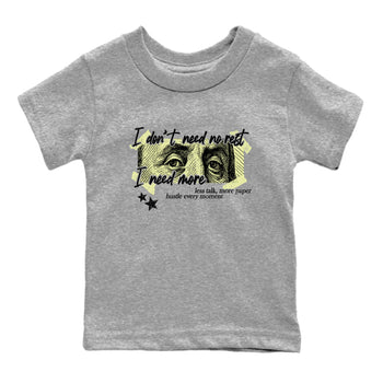Sneaker match tees – Sneaker Tees To Match Air Jordan 5 Luminous Green Shoes – I Need More Kids T-Shirt Heather Grey 2
