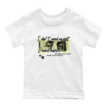Sneaker match tees – Sneaker Tees To Match Air Jordan 5 Luminous Green Shoes – I Need More Kids T-Shirt White 2