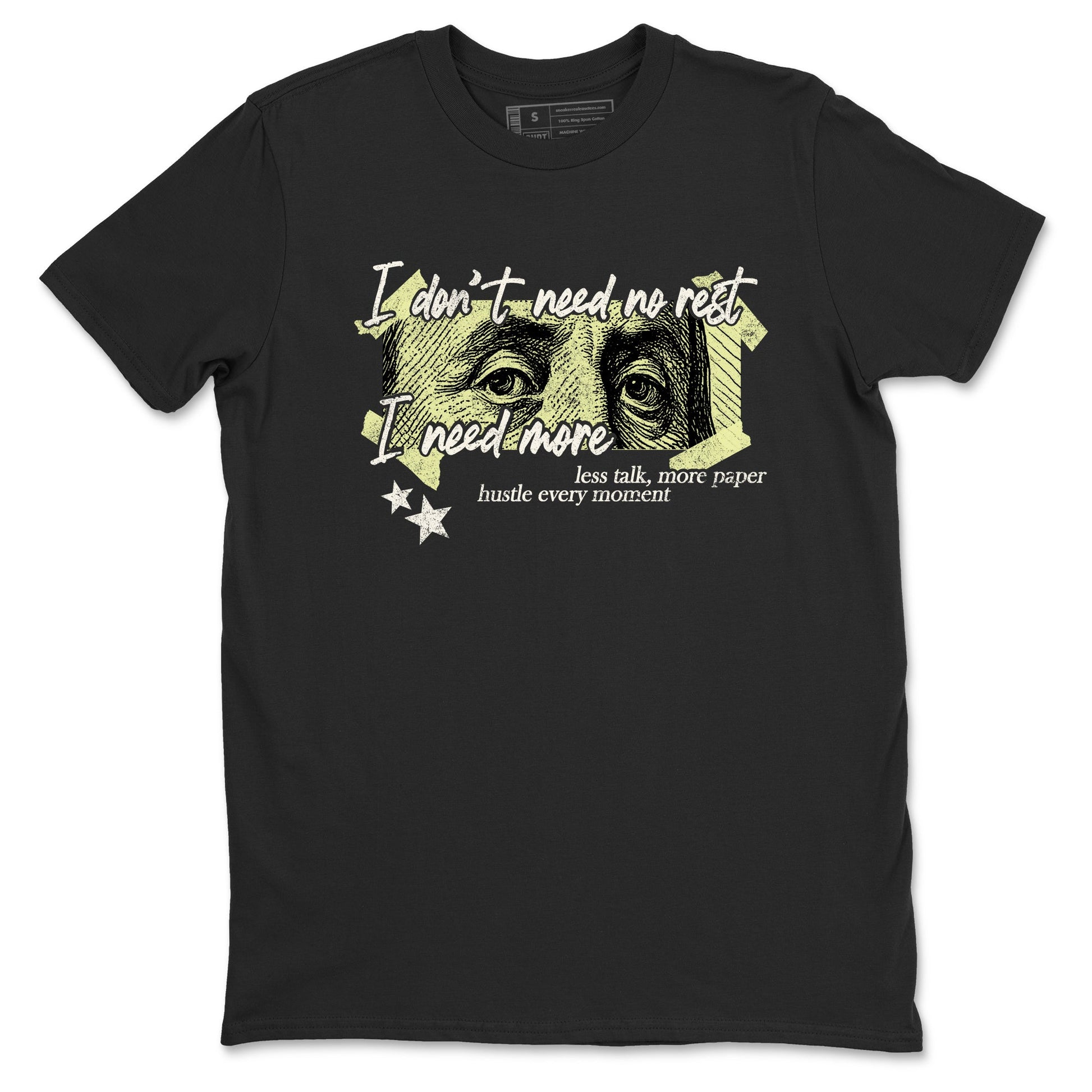 Sneaker match tees – Sneaker Tees To Match Air Jordan 5 Luminous Green Shoes – I Need More Tee Black 2