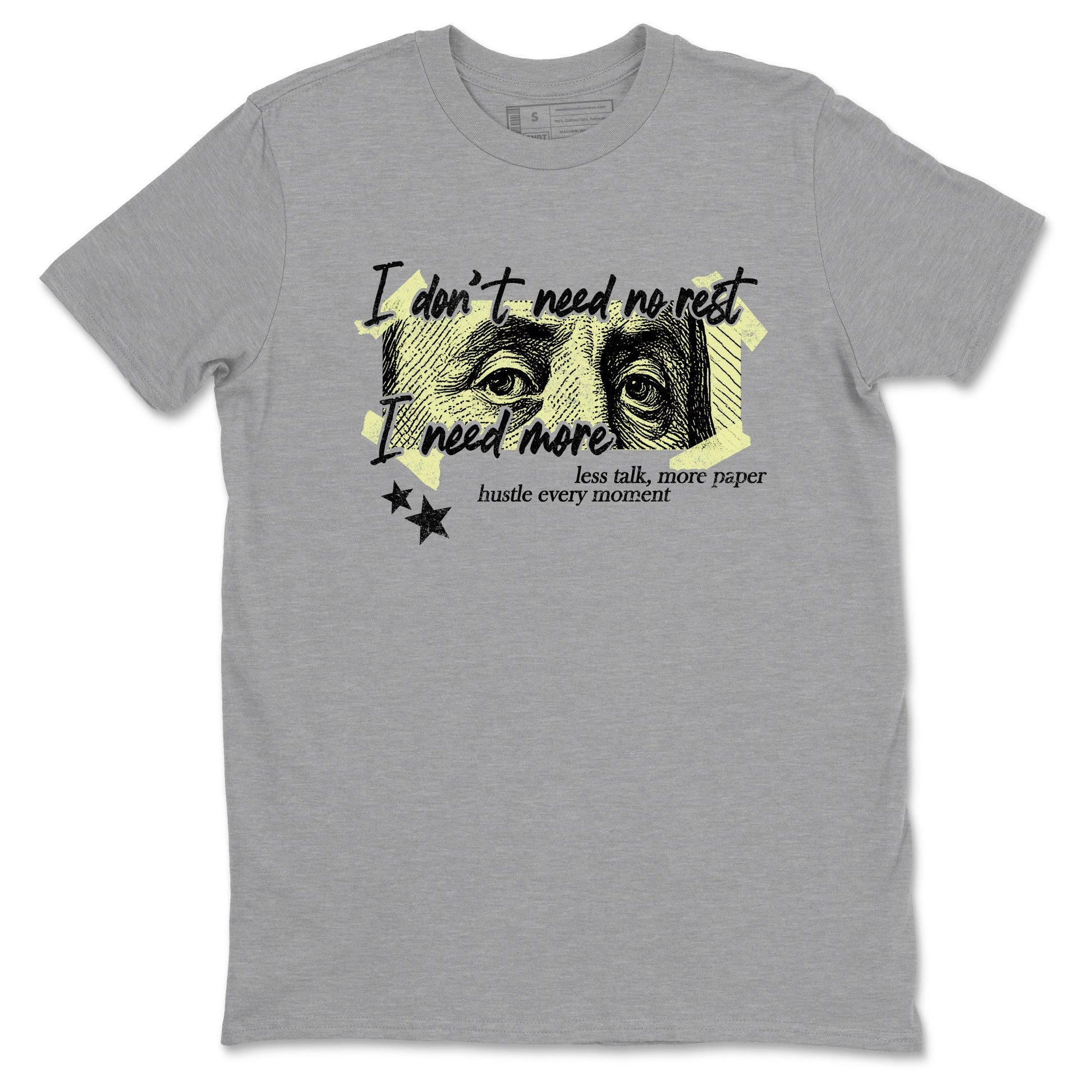 Sneaker match tees – Sneaker Tees To Match Air Jordan 5 Luminous Green Shoes – I Need More Tee Heather Grey 2