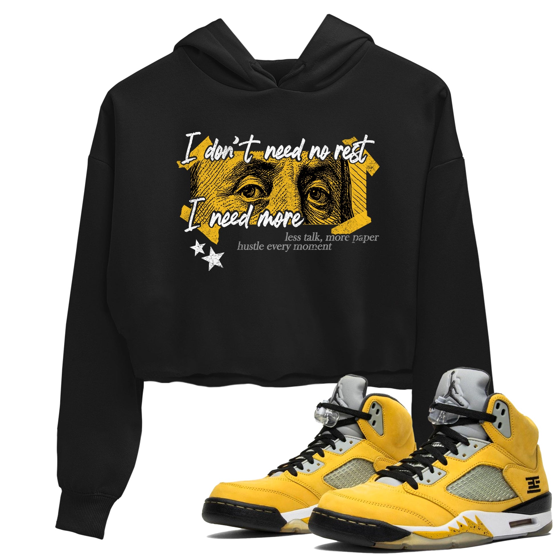 Sneaker match tees – Sneaker Tees To Match Air Jordan 5 Tokyo Shoes – I Need More Crop T-Shirt Black 1