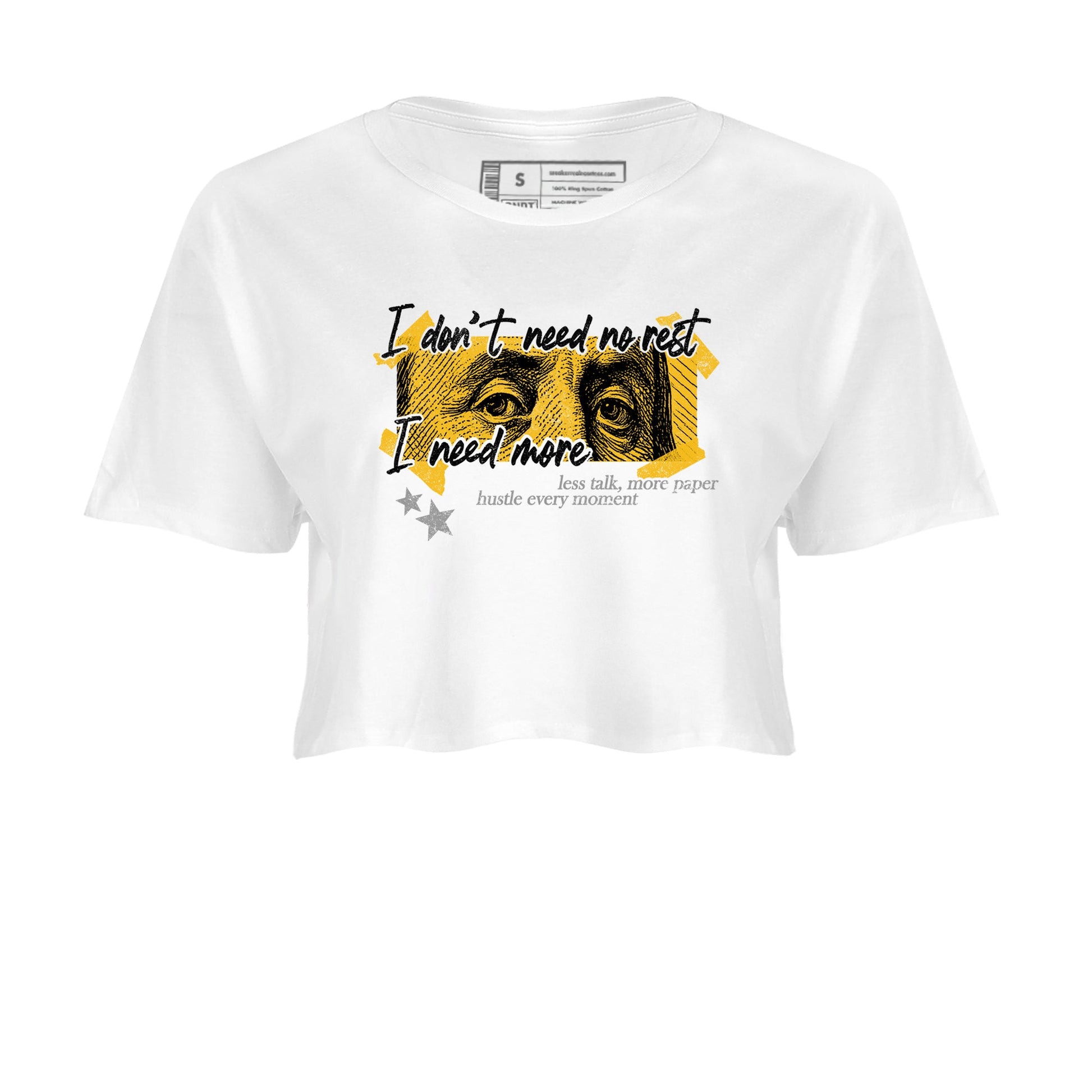 Sneaker match tees – Sneaker Tees To Match Air Jordan 5 Tokyo Shoes – I Need More Crop T-Shirt White 2