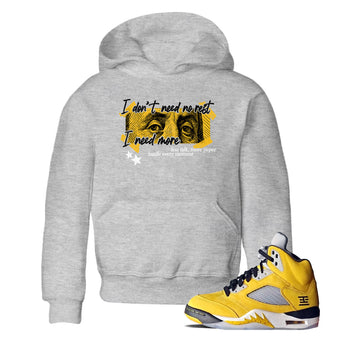 Sneaker match tees – Sneaker Tees To Match Air Jordan 5 Tokyo Shoes – I Need More Kids T-Shirt Heather Grey 1