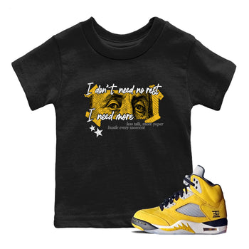 Sneaker match tees – Sneaker Tees To Match Air Jordan 5 Tokyo Shoes – I Need More Kids T-Shirt Black 1