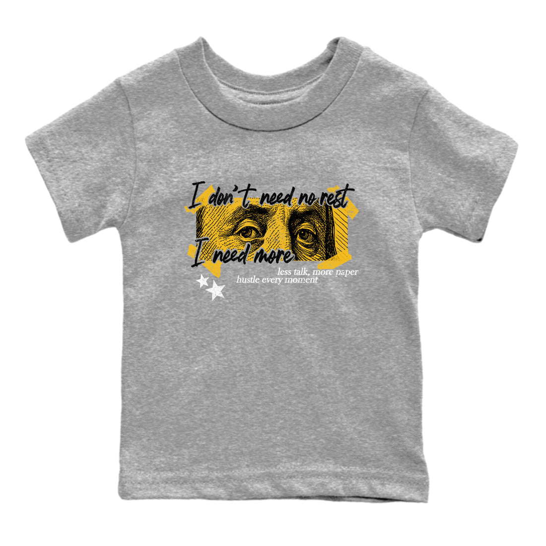 Sneaker match tees – Sneaker Tees To Match Air Jordan 5 Tokyo Shoes – I Need More Kids T-Shirt Heather Grey 2