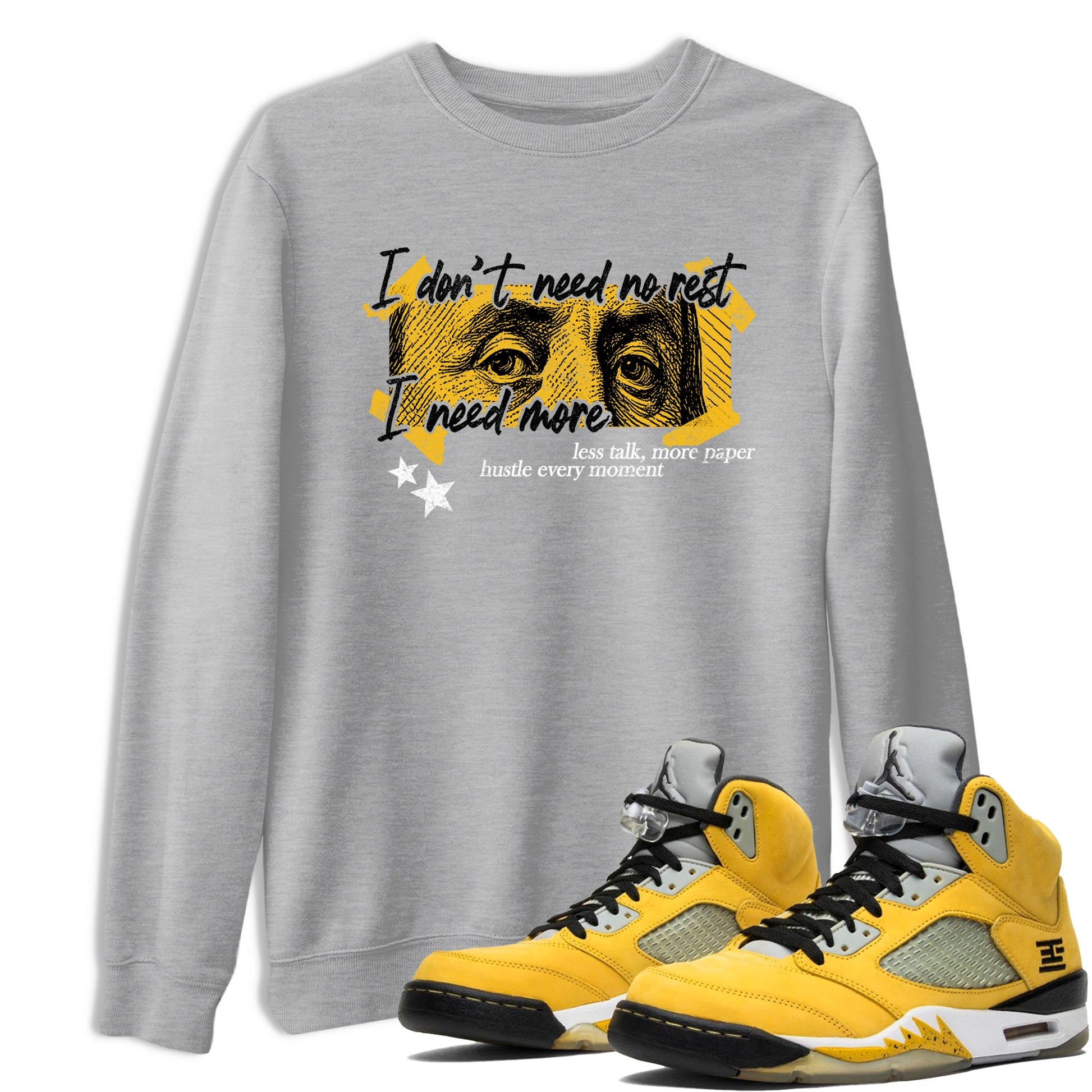 Sneaker match tees – Sneaker Tees To Match Air Jordan 5 Tokyo Shoes – I Need More Tee Heather Grey 1