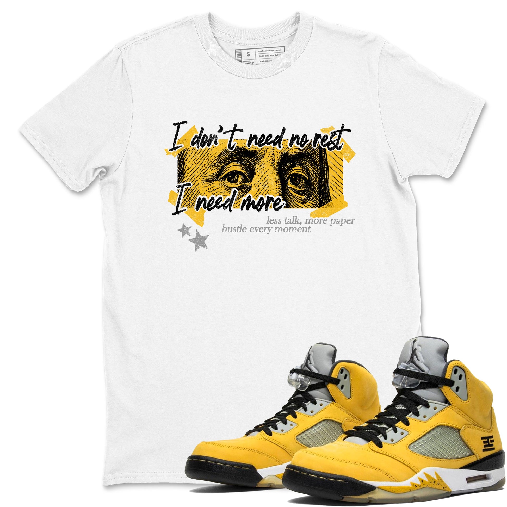 Sneaker match tees – Sneaker Tees To Match Air Jordan 5 Tokyo Shoes – I Need More Tee White 1