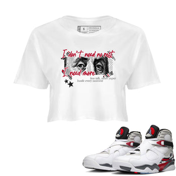 Sneaker match tees – Sneaker Tees To Match Air Jordan 8 Bunny Shoes Air Jordan 8 Bunny White and True Red – I Need More Crop T-Shirt White 1