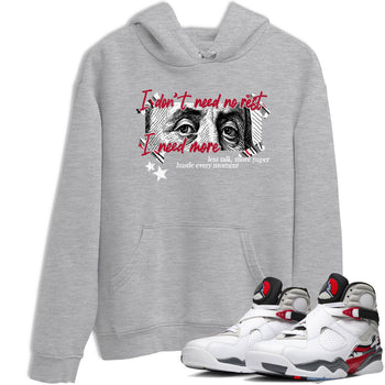 Sneaker match tees – Sneaker Tees To Match Air Jordan 8 Bunny Shoes Air Jordan 8 Bunny White and True Red – I Need More Tee Heather Grey 1