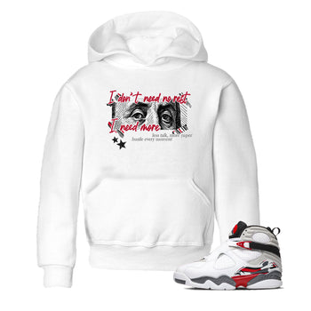Sneaker match tees – Sneaker Tees To Match Air Jordan 8 Bunny Shoes Air Jordan 8 Bunny White and True Red – I Need More Kids T-Shirt White 1