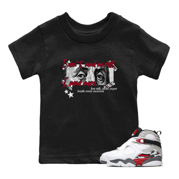 Sneaker match tees – Sneaker Tees To Match Air Jordan 8 Bunny Shoes Air Jordan 8 Bunny White and True Red – I Need More Kids T-Shirt Black 1