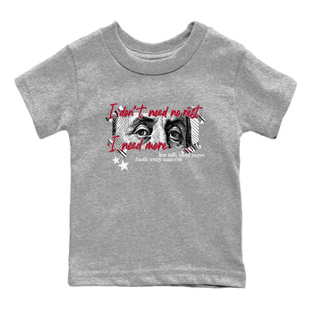 Sneaker match tees – Sneaker Tees To Match Air Jordan 8 Bunny Shoes Air Jordan 8 Bunny White and True Red – I Need More Kids T-Shirt Heather Grey 2