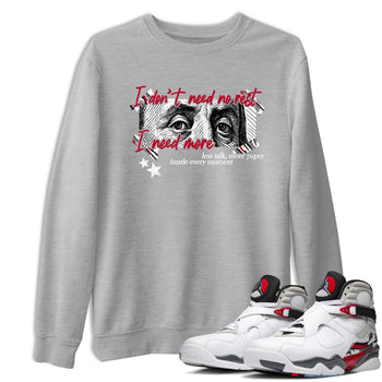Sneaker match tees – Sneaker Tees To Match Air Jordan 8 Bunny Shoes Air Jordan 8 Bunny White and True Red – I Need More Tee Heather Grey 1
