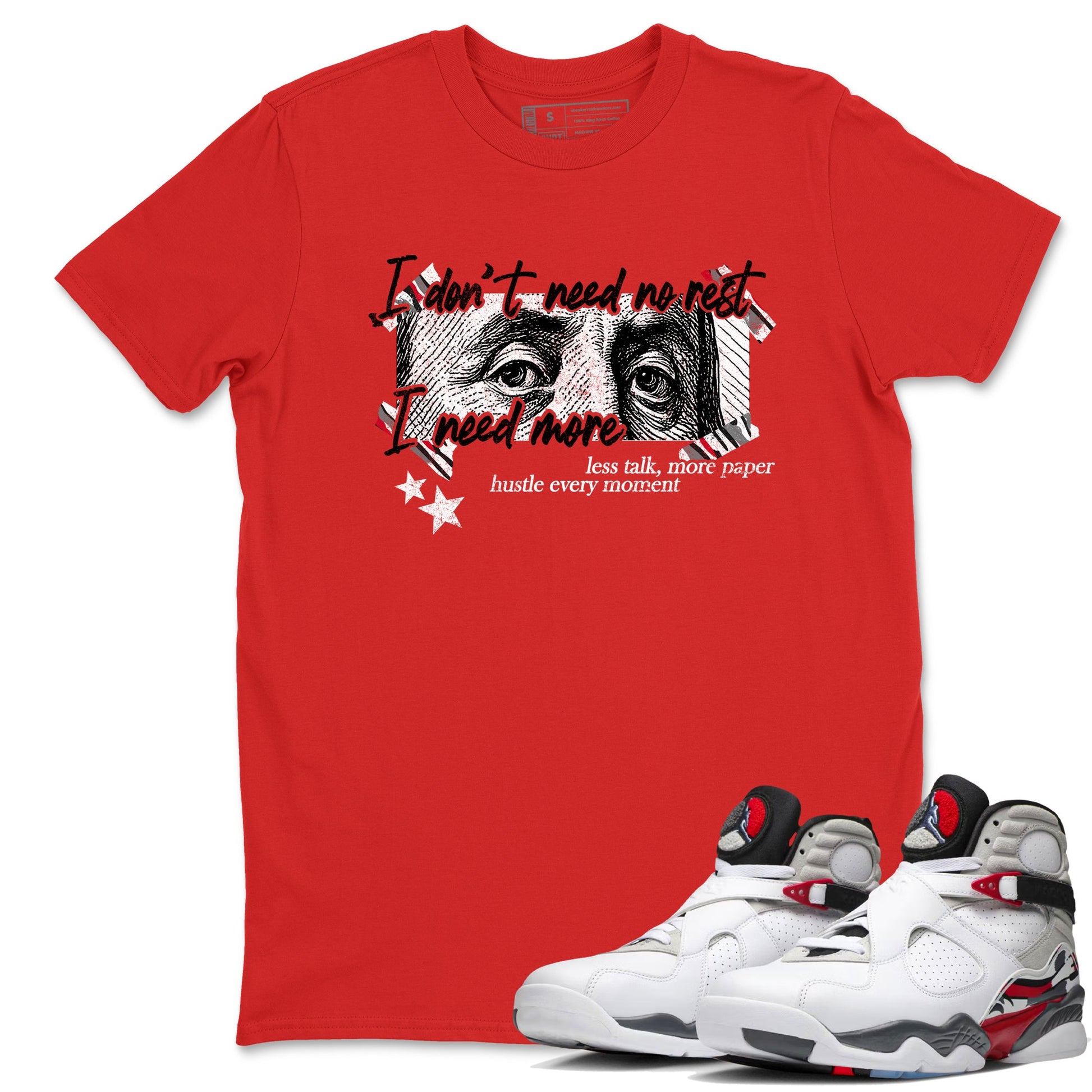 Sneaker match tees – Sneaker Tees To Match Air Jordan 8 Bunny Shoes Air Jordan 8 Bunny White and True Red – I Need More Tee Red 1
