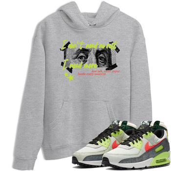 Sneaker Threads – Sneaker Tees To Match Air Max 90 Spruce Aura and Ghost Green – I Need More Graphic Tee Heather Grey 1. Perfect for Jordan releases 2025 colorways.