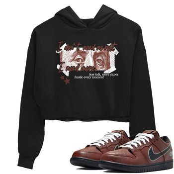 Sneaker match tees – Sneaker Tees To Match Dunk Low Football Shoes – I Need More Crop T-Shirt Black 1