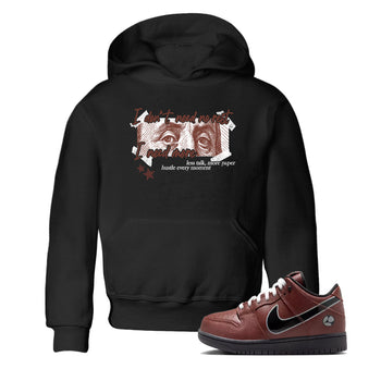 Sneaker match tees – Sneaker Tees To Match Dunk Low Football Shoes – I Need More Kids T-Shirt Black 1