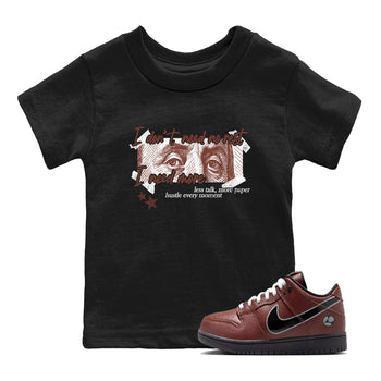 Sneaker match tees – Sneaker Tees To Match Dunk Low Football Shoes – I Need More Kids T-Shirt Black 1