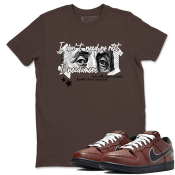 Sneaker match tees – Sneaker Tees To Match Dunk Low Football Shoes – I Need More Tee Dark Chocolate 1
