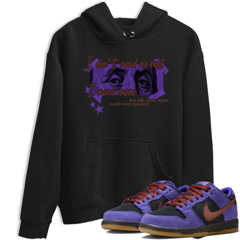 Sneaker match tees – Sneaker Threads To Match Dunk Low Persian Violet Shoes – I Need More Tee Black 1