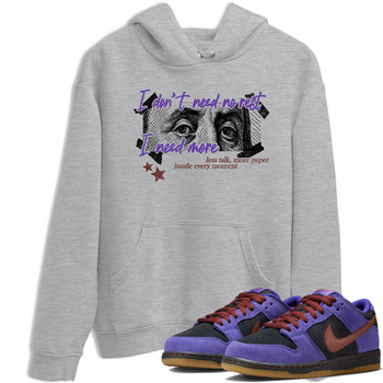 Sneaker match tees – Sneaker Threads To Match Dunk Low Persian Violet Shoes – I Need More Tee Heather Grey 1