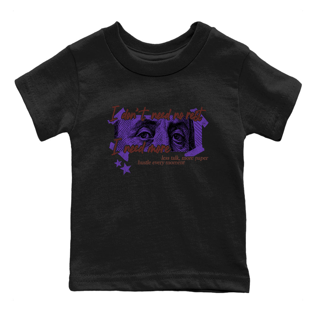 Sneaker match tees – Sneaker Threads To Match Dunk Low Persian Violet Shoes – I Need More Kids T-Shirt Black 2