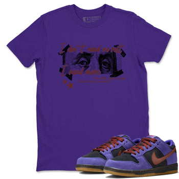 Sneaker match tees – Sneaker Threads To Match Dunk Low Persian Violet Shoes – I Need More Tee Purple 1