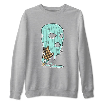 Ice Cream Mask sneaker match t-shirt styled to complete your fit with the Air Jordan 11 Igloo sneakers, shown in Heather Grey 2.