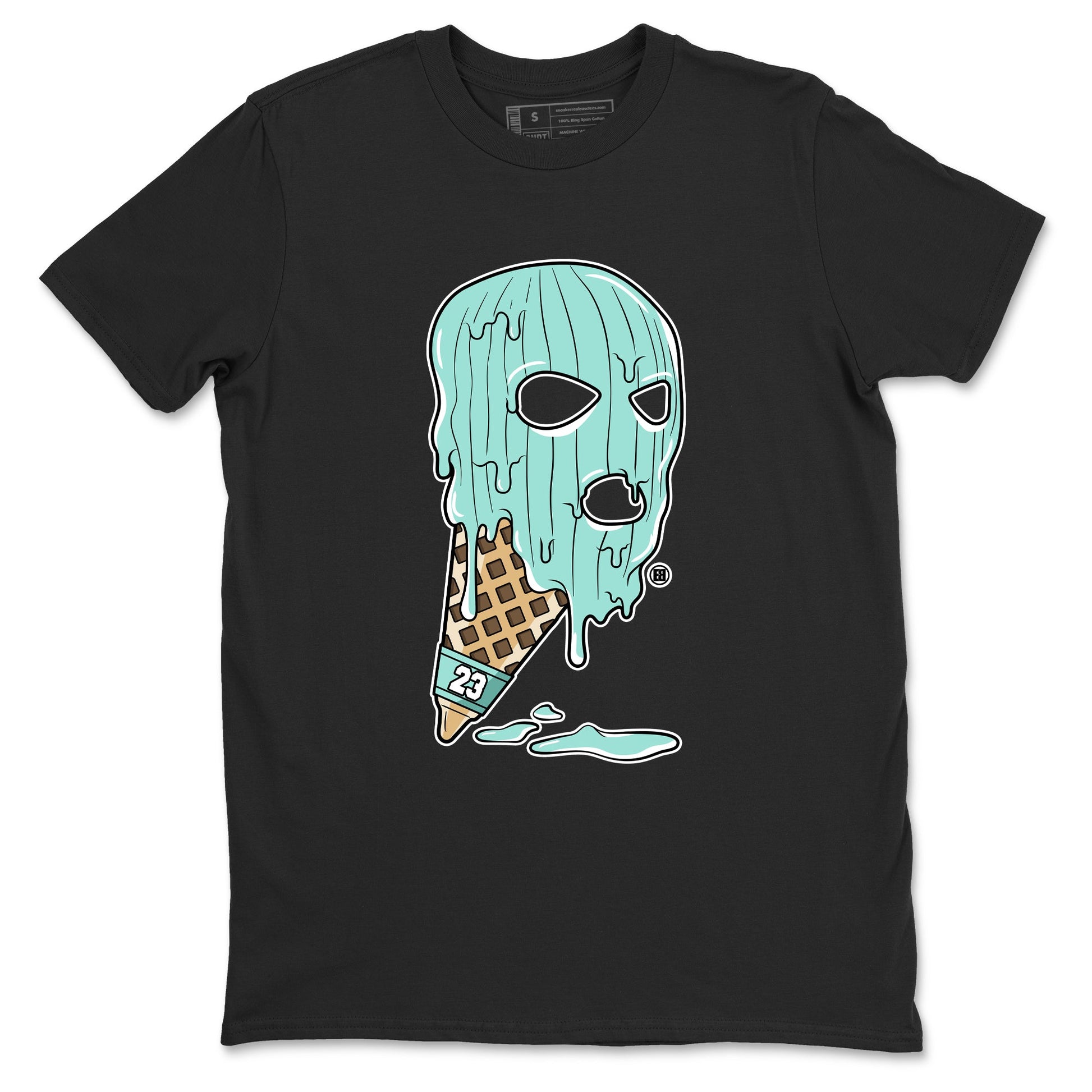 Ice Cream Mask sneaker match t-shirt styled to complete your fit with the Air Jordan 11 Igloo sneakers, shown in Black 2.