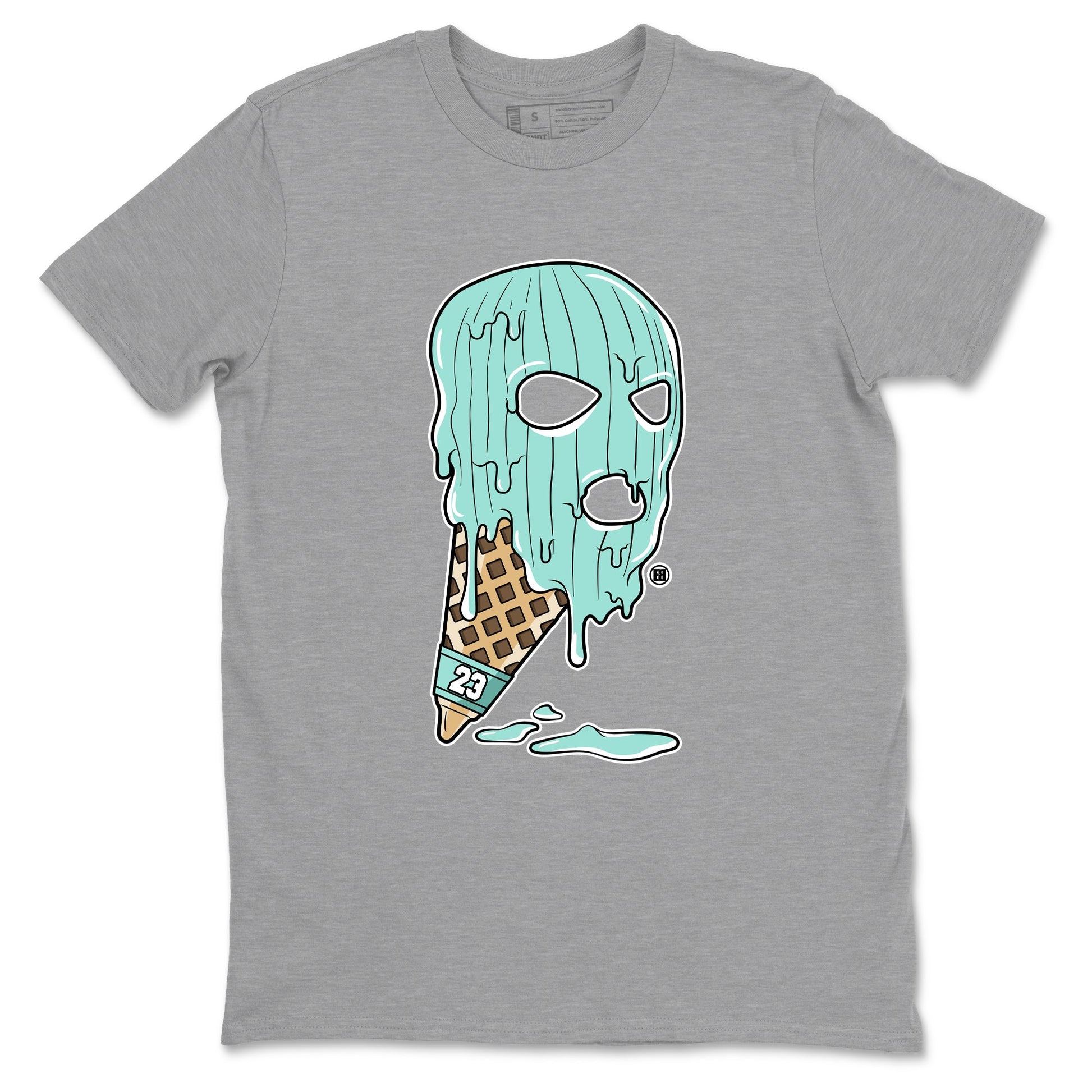 Ice Cream Mask sneaker match t-shirt styled to complete your fit with the Air Jordan 11 Igloo sneakers, shown in Heather Grey 2.