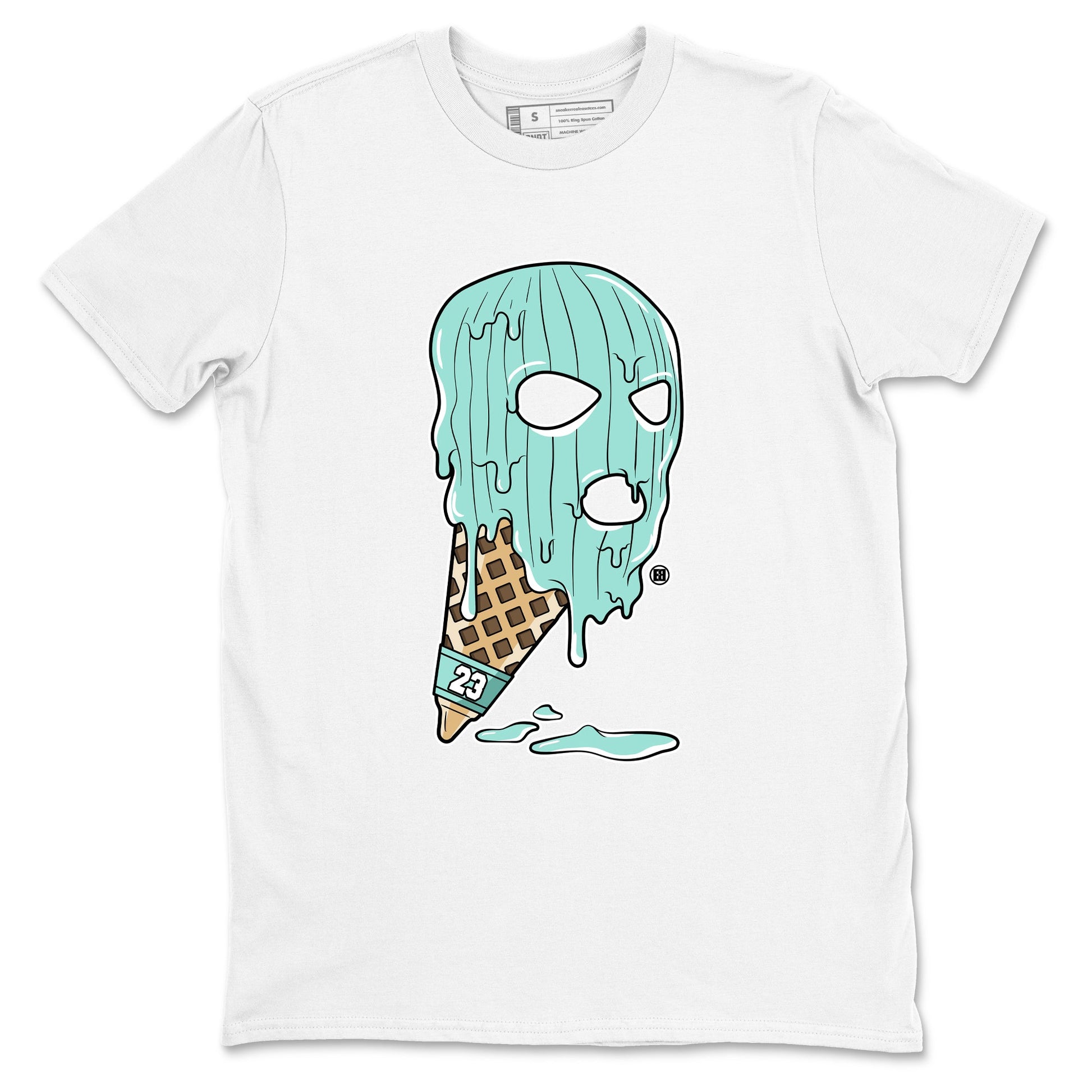 Ice Cream Mask sneaker match t-shirt styled to complete your fit with the Air Jordan 11 Igloo sneakers, shown in White 2.