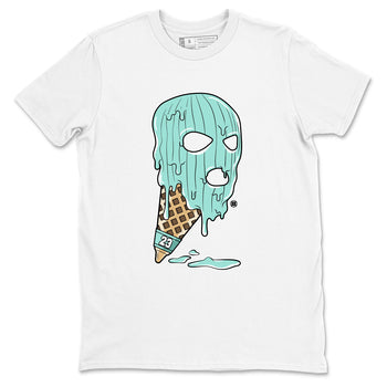 Ice Cream Mask sneaker match t-shirt styled to complete your fit with the Air Jordan 11 Igloo sneakers, shown in White 2.