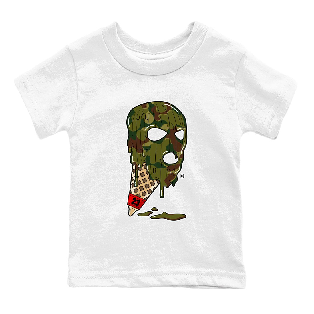 Air Max 90 Reverse Camo shirts to match jordans Ice Cream Mask sneaker match tees Air Max 90 Reverse Duck Camo match shoes to clothes SNRT Sneaker Tees Youth Baby White 2 tee