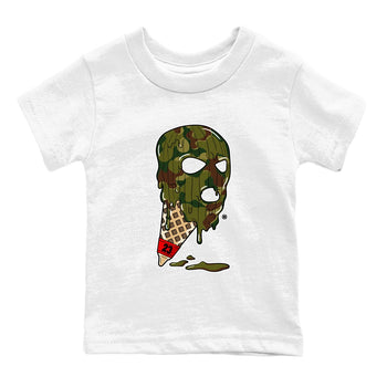 Air Max 90 Reverse Camo shirts to match jordans Ice Cream Mask sneaker match tees Air Max 90 Reverse Duck Camo match shoes to clothes SNRT Sneaker Tees Youth Baby White 2 tee