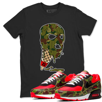 Air Max 90 Reverse Camo shirts to match jordans Ice Cream Mask sneaker match tees Air Max 90 Reverse Duck Camo match shoes to clothes SNRT Sneaker Tees unisex cotton Black 1 shirts
