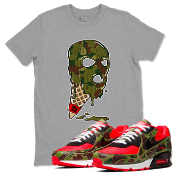 Air Max 90 Reverse Camo shirts to match jordans Ice Cream Mask sneaker match tees Air Max 90 Reverse Duck Camo match shoes to clothes SNRT Sneaker Tees unisex cotton Heather Grey 1 shirts