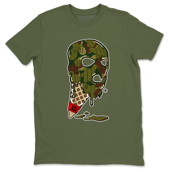 Air Max 90 Reverse Camo shirts to match jordans Ice Cream Mask sneaker match tees Air Max 90 Reverse Duck Camo match shoes to clothes SNRT Sneaker Tees unisex cotton Military Green 2 shirts