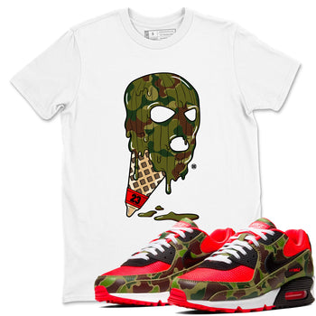 Air Max 90 Reverse Camo shirts to match jordans Ice Cream Mask sneaker match tees Air Max 90 Reverse Duck Camo match shoes to clothes SNRT Sneaker Tees unisex cotton White 1 shirts