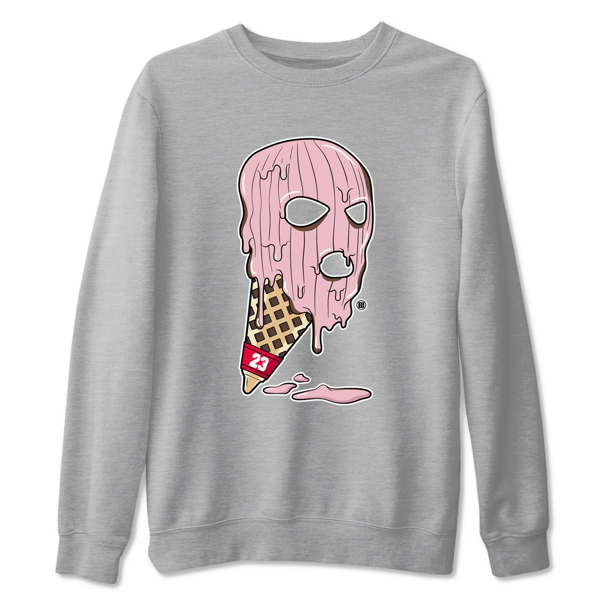 Dunk Cacao Wow And Pink Foam shirts to match jordans Ice Cream Mask sneaker match tees Dunk Cacao Wow And Pink Foam SNRT Sneaker Tees streetwear brand Heather Grey 2 unisex cotton tee
