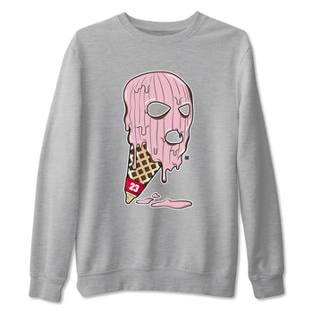 Dunk Cacao Wow And Pink Foam shirts to match jordans Ice Cream Mask sneaker match tees Dunk Cacao Wow And Pink Foam SNRT Sneaker Tees streetwear brand Heather Grey 2 unisex cotton tee