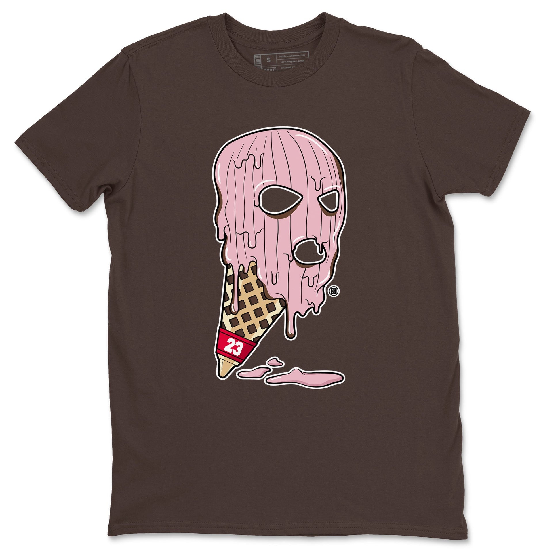 Dunk Cacao Wow And Pink Foam shirts to match jordans Ice Cream Mask sneaker match tees Dunk Cacao Wow And Pink Foam SNRT Sneaker Tees streetwear brand Dark Chocolate 2 unisex cotton tee