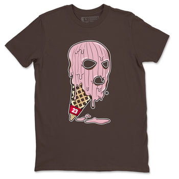 Dunk Cacao Wow And Pink Foam shirts to match jordans Ice Cream Mask sneaker match tees Dunk Cacao Wow And Pink Foam SNRT Sneaker Tees streetwear brand Dark Chocolate 2 unisex cotton tee