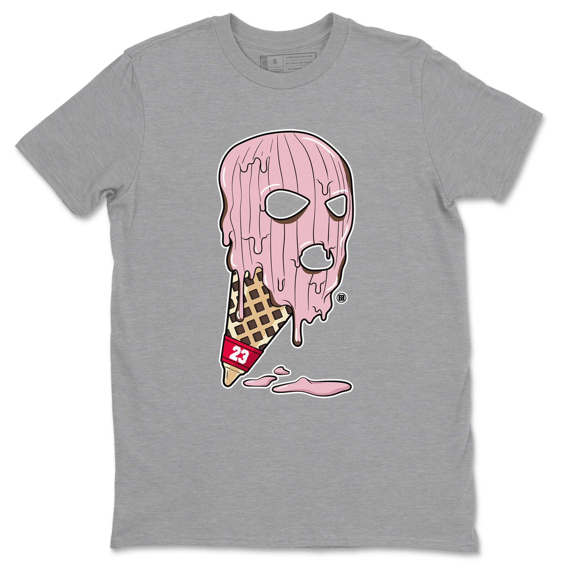 Dunk Cacao Wow And Pink Foam shirts to match jordans Ice Cream Mask sneaker match tees Dunk Cacao Wow And Pink Foam SNRT Sneaker Tees streetwear brand Heather Grey 2 unisex cotton tee