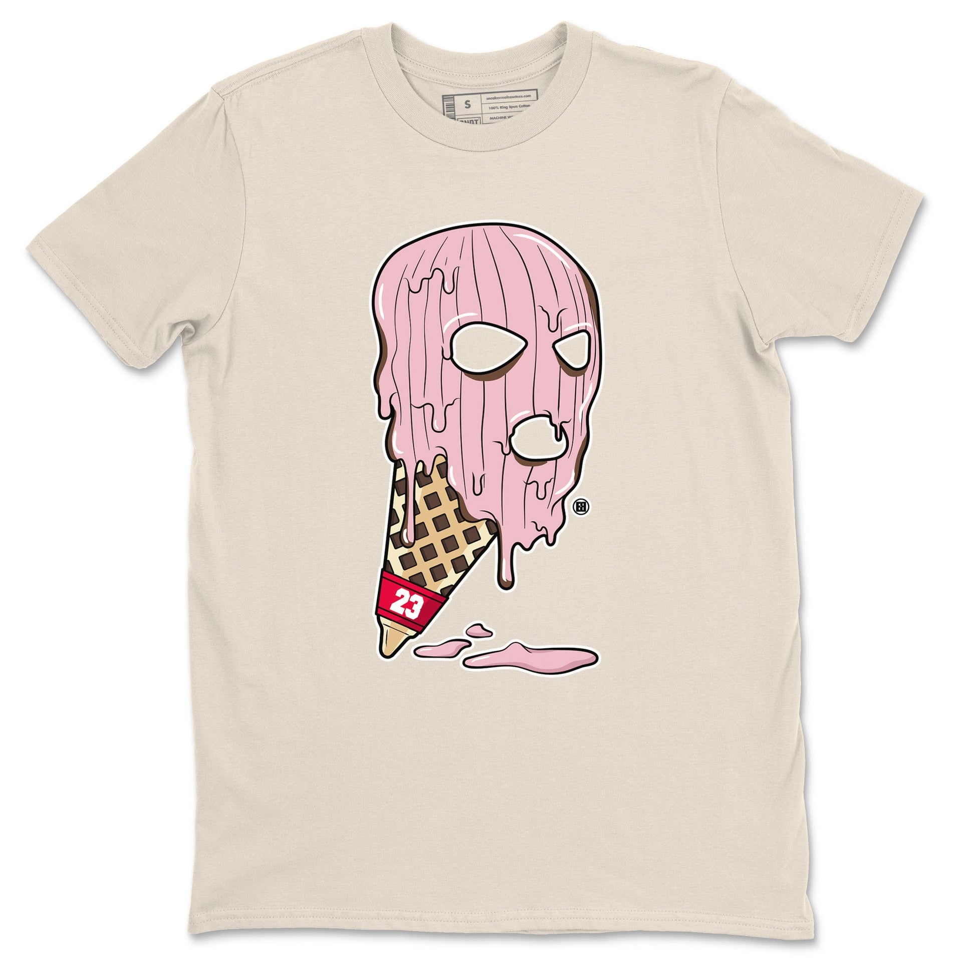 Dunk Cacao Wow And Pink Foam shirts to match jordans Ice Cream Mask sneaker match tees Dunk Cacao Wow And Pink Foam SNRT Sneaker Tees streetwear brand Natural 2 unisex cotton tee