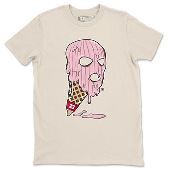 Dunk Cacao Wow And Pink Foam shirts to match jordans Ice Cream Mask sneaker match tees Dunk Cacao Wow And Pink Foam SNRT Sneaker Tees streetwear brand Natural 2 unisex cotton tee