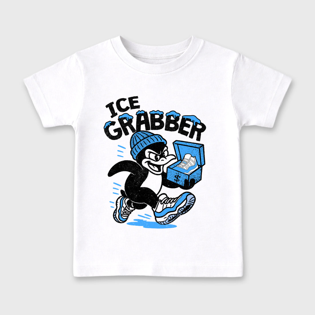 Sneaker match tees – Sneaker Tees To Match Air Jordan 11 University Blue Shoes – Ice Grabber Kids T-Shirt White 2