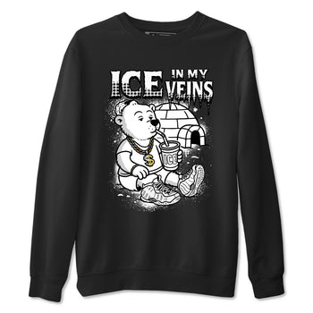 Ice In My Veins sneaker match t-shirt styled to complete your fit with the Air Foamposite One Triple White sneakers, graphic shirts in Black 2.