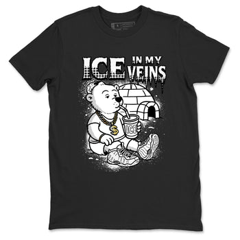 Ice In My Veins sneaker match t-shirt styled to complete your fit with the Air Foamposite One Triple White sneakers, graphic shirts in Black 2.