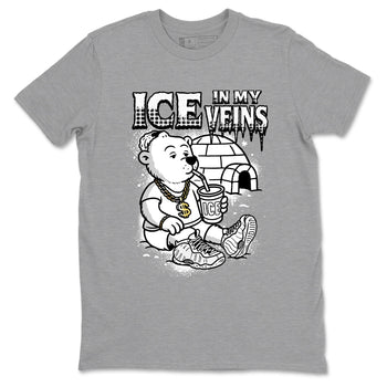 Ice In My Veins sneaker match t-shirt styled to complete your fit with the Air Foamposite One Triple White sneakers, graphic shirts in Heather Grey 2.